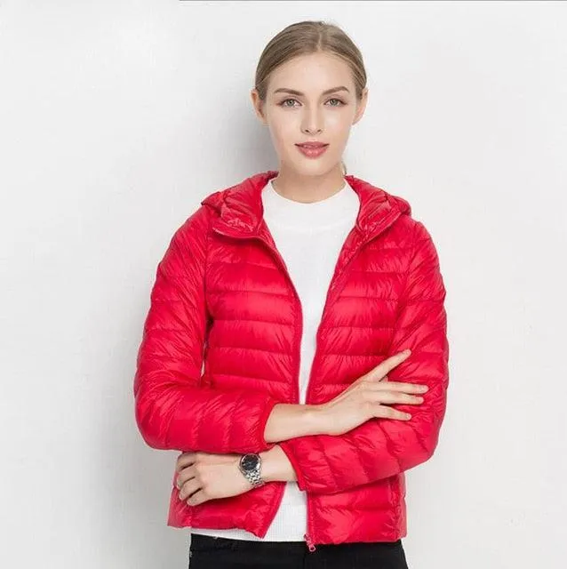 Winter Women Ultra Light Down Jacket .