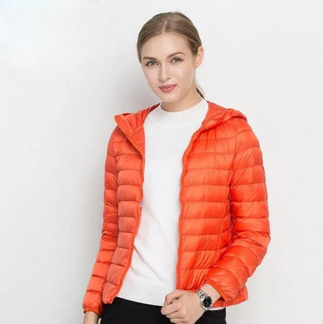 Winter Women Ultra Light Down Jacket .