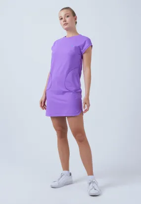 Women Tennis Dress loose-fit with pockets, purple