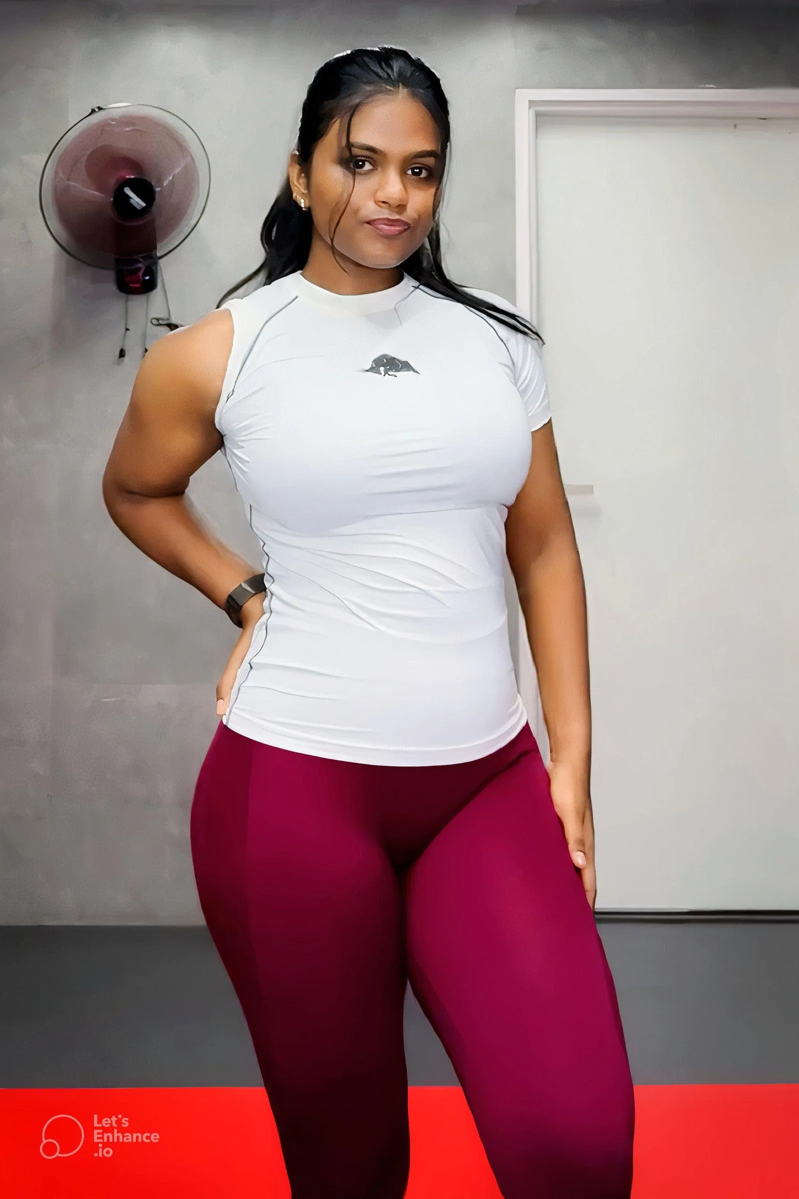 WOMENS COMPRESSION T-SHIRT HALF SLEEVE (WHITE)